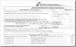 Transfer of Securities Request