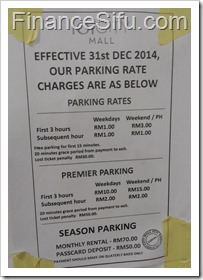 IOI City Mall Parking Rate